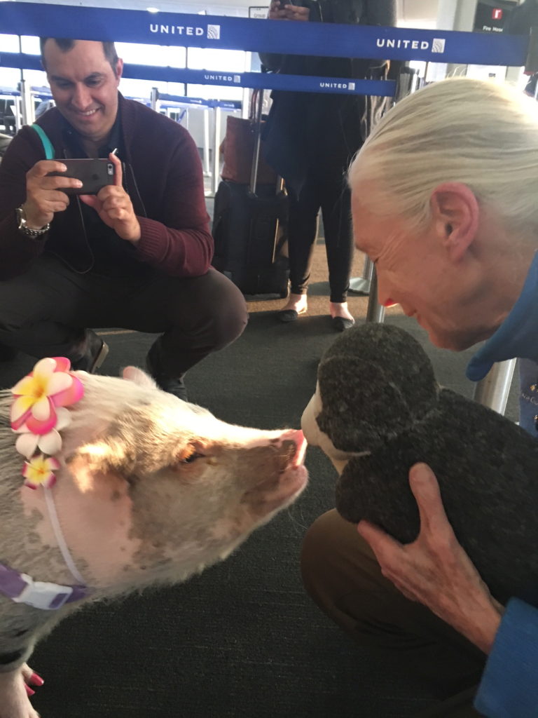 LiLou greets Mr. H (Her _Dad_ in background